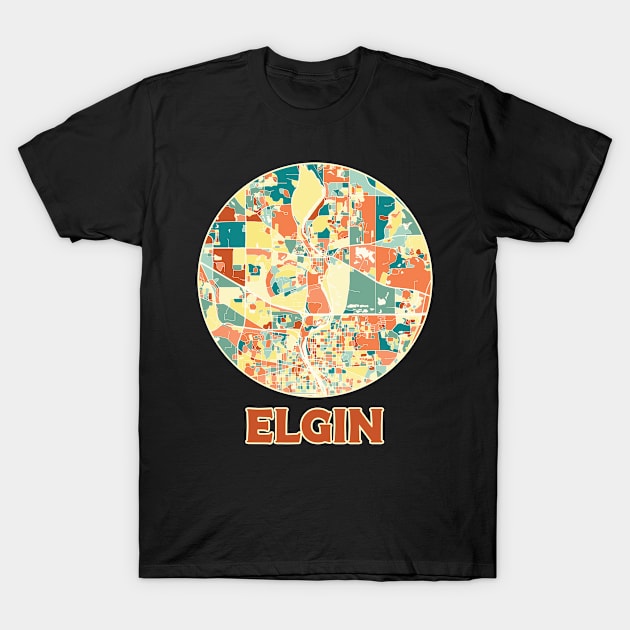 Elgin map in mozaique colors T-Shirt by SerenityByAlex